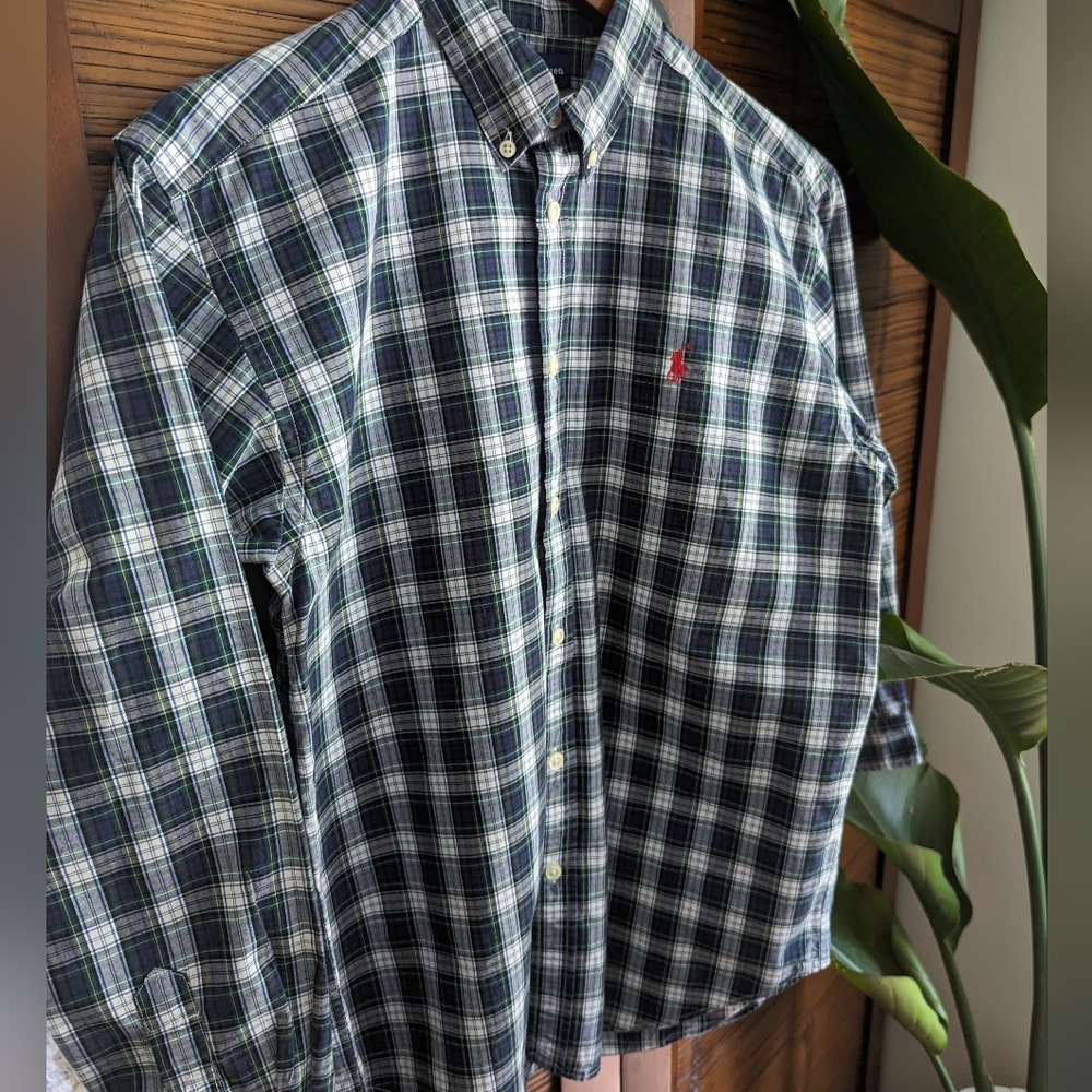Back to school sale! EUC Polo Ralph Lauren, plaid button down oxford, size 16/18
